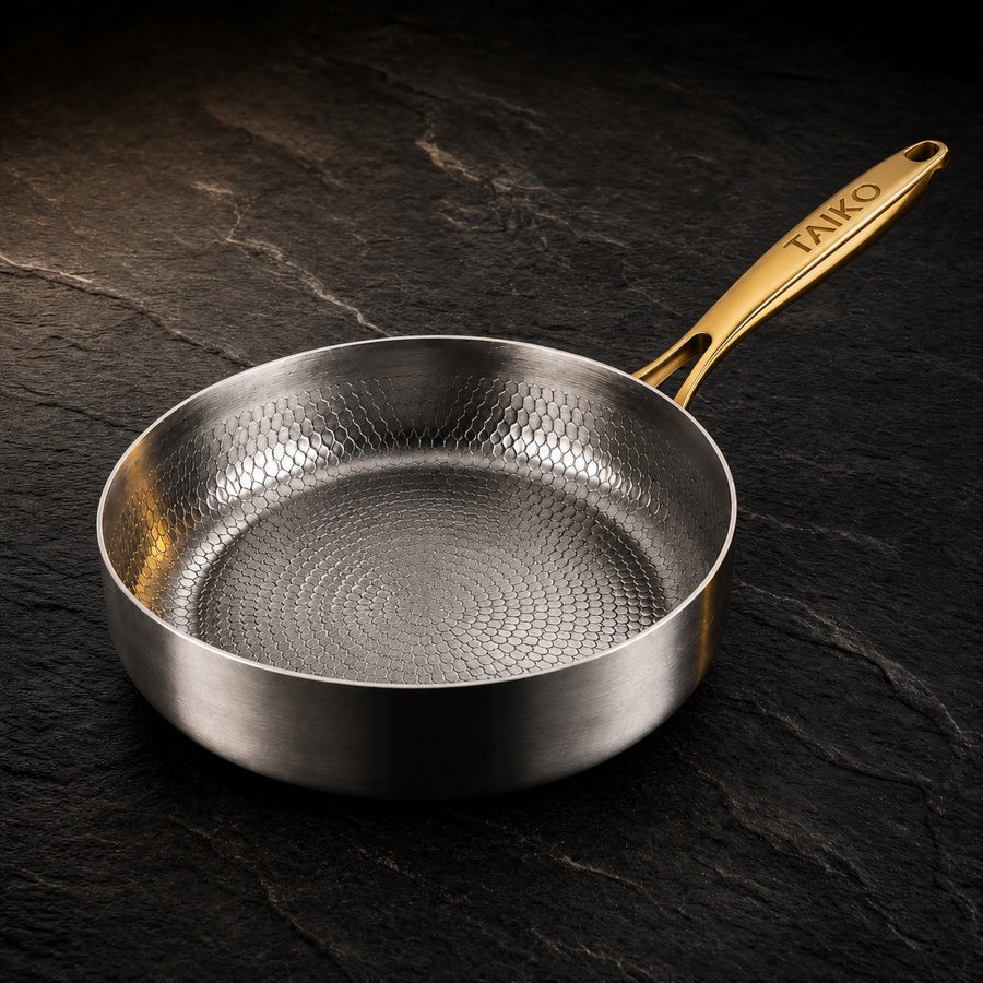 Pure Safe Titanium High Pan on a dark slate background