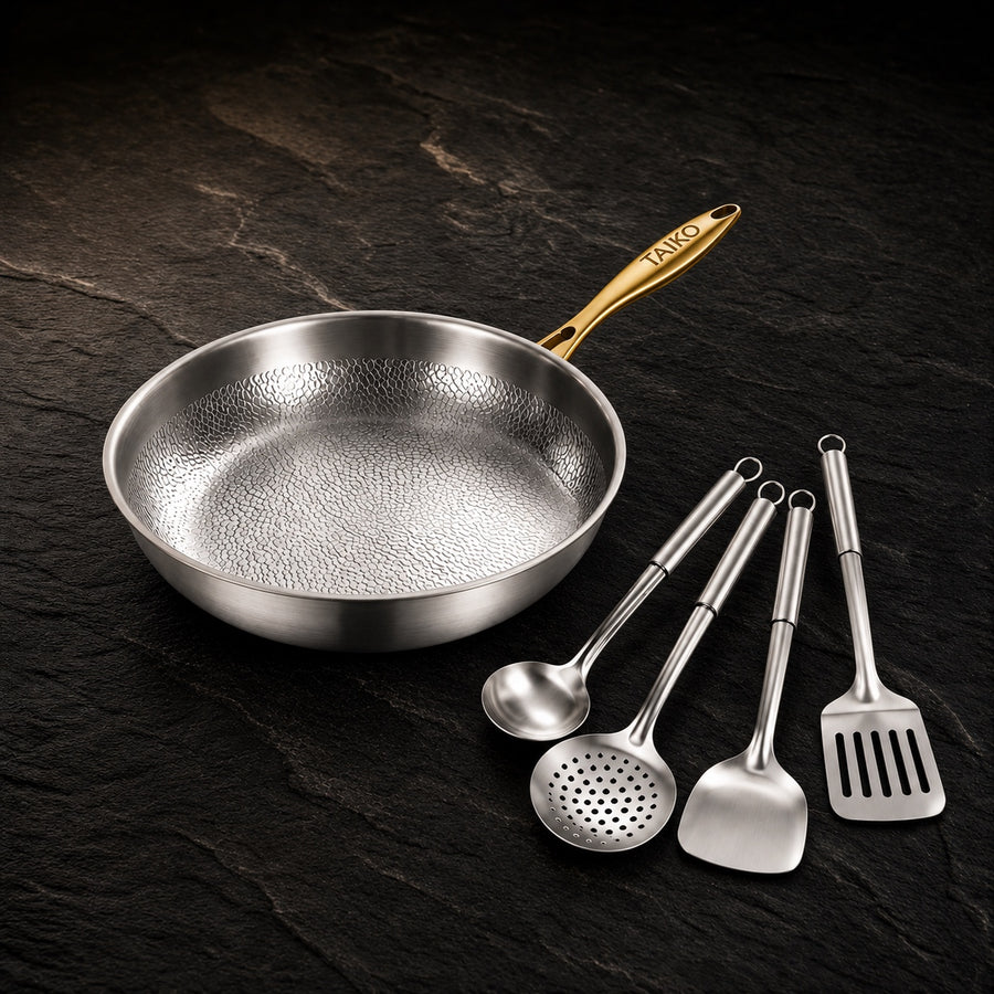 Signature Essentials Bundle on a dark slate background