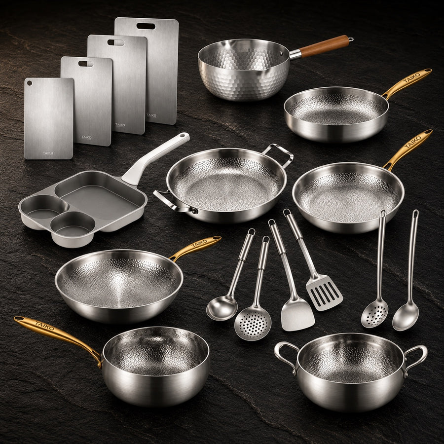 Elite Titanium Ultimate Pro Kitchen Set on a dark slate background