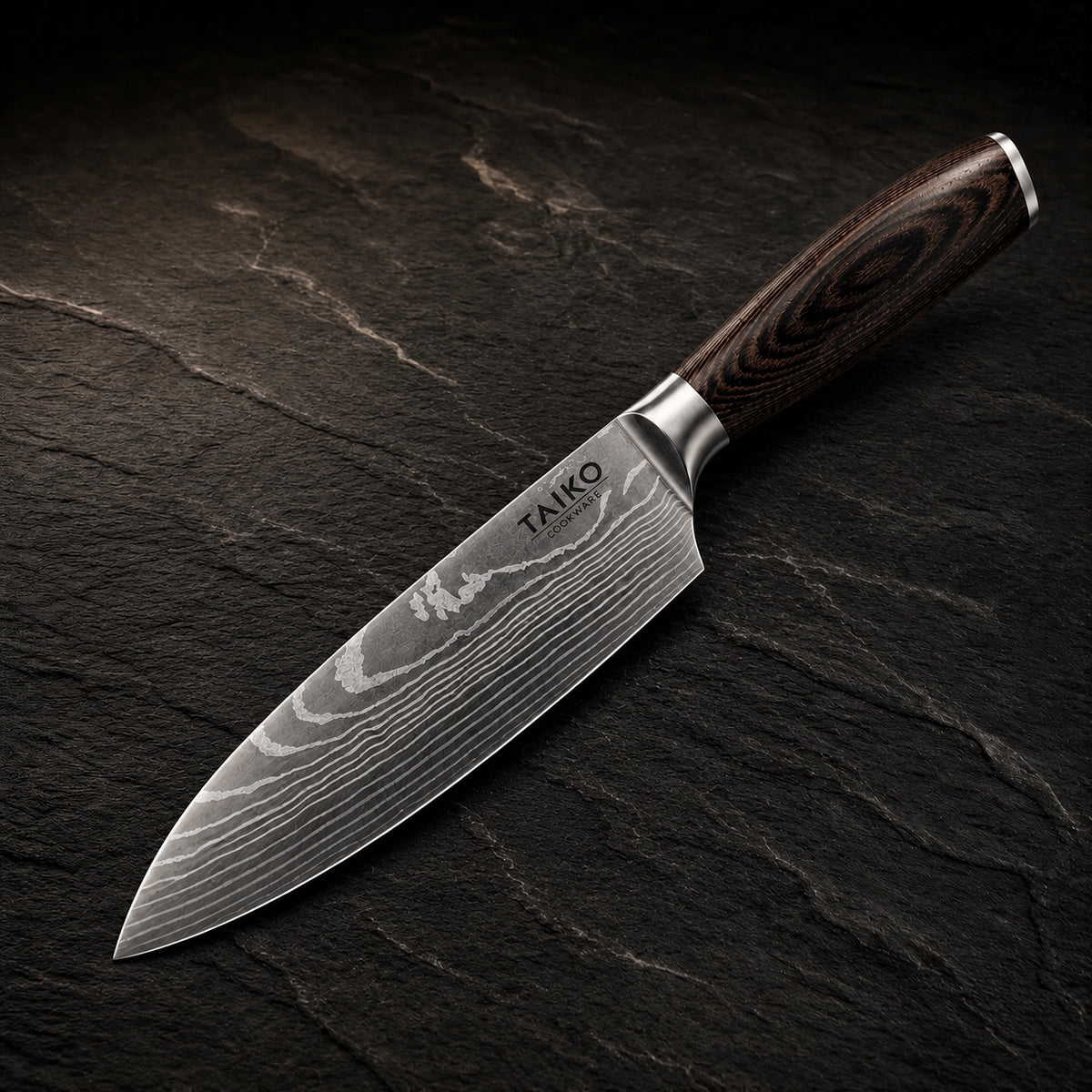 Professional Japanese Chef Knife – 8.1-Inch (20.5 cm) on a dark slate background