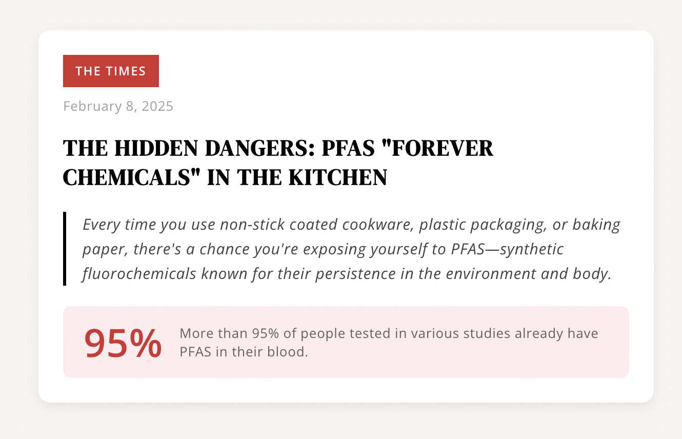 Illustration about PFAS in cookware